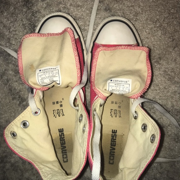 Hot Pink High Top Converse Size 8 - Picture 6 of 6